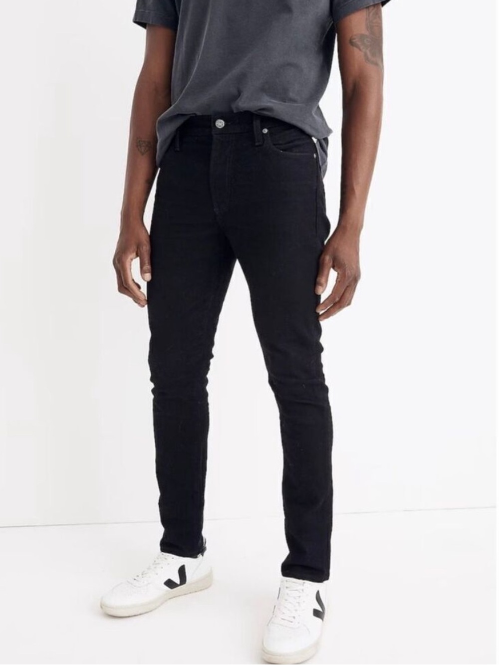 Mens Madewell Skinny Jeans Black Wash